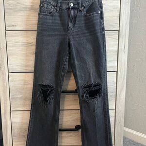 American Eagle 90’s bootcut Black distressed Jeans 2R